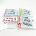 Clear Cover 1000 Dollar Savings Challenge Book 3-Ring PVC Money Saving Binder Personal Finance Budgeting Organizer