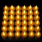 24-Piece: LED Flameless Tealight Smokeless Flickering Candles