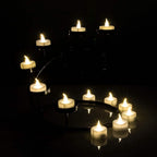24-Piece: Warm White Tealights Timer Flameless Smokeless Candles