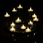 24-Piece: Warm White Tealights Timer Flameless Smokeless Candles