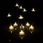 24-Piece: Warm White Tealights Timer Flameless Smokeless Candles