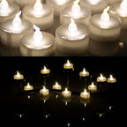 24-Piece: Warm White Tealights Timer Flameless Smokeless Candles