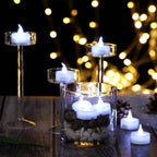 24-Pieces: Cool White LED Flameless Tealight Smokeless Timer Candles