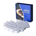 24-Pieces: Cool White LED Flameless Tealight Smokeless Timer Candles