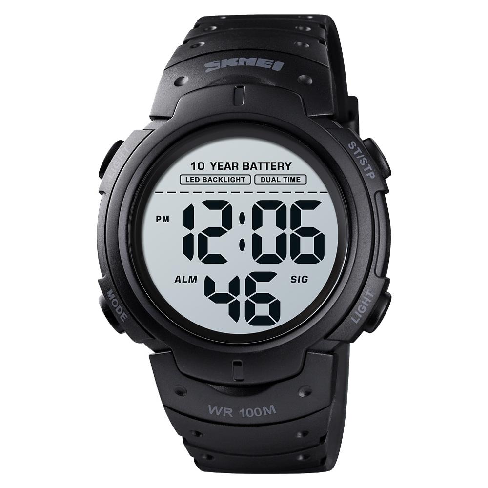 SKMEI 10 Years Battery Men's Watch 100M Waterproof Alarm Clock Sport Watches LED Digital Man Wrist Watch relogio masculino 1560