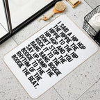 Rappers Delight - Sugar Hill Gang Lyric Art Music - Hip Hop Music Poster - Classic Rap Song - I Said A Hip Hop Bath Mat