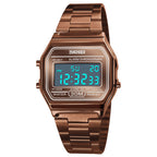 New Digital Men Luxury Retro Men's Sport Wristwatch Fashion Stopwatch Electronic Watches For Mens With  Alarm Clock