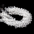 3x5mm Double Terminated Crystal Quartz Beads 7.5 inch 66 pieces