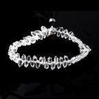3x5mm Double Terminated Crystal Quartz Beads 7.5 inch 66 pieces