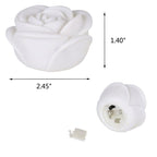 6/12pcs LED Candle Light Simulation Rose Romantic Holiday Party Wedding Confession with Reusable Night Decoration Colorful Light Flameless LED Tea Lights Candle Romantic Love Rose Shape LED Candle