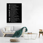Our Deepest Fear Canvas Wall Art | Marianne Williamson Inspirational Poem