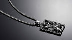 Titanium steel lace relief Guan Gong pendant pendant