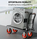 Heavy Duty Folding Platform Cart-350/660/820 lb-Flatbed Hand Truck with Strap