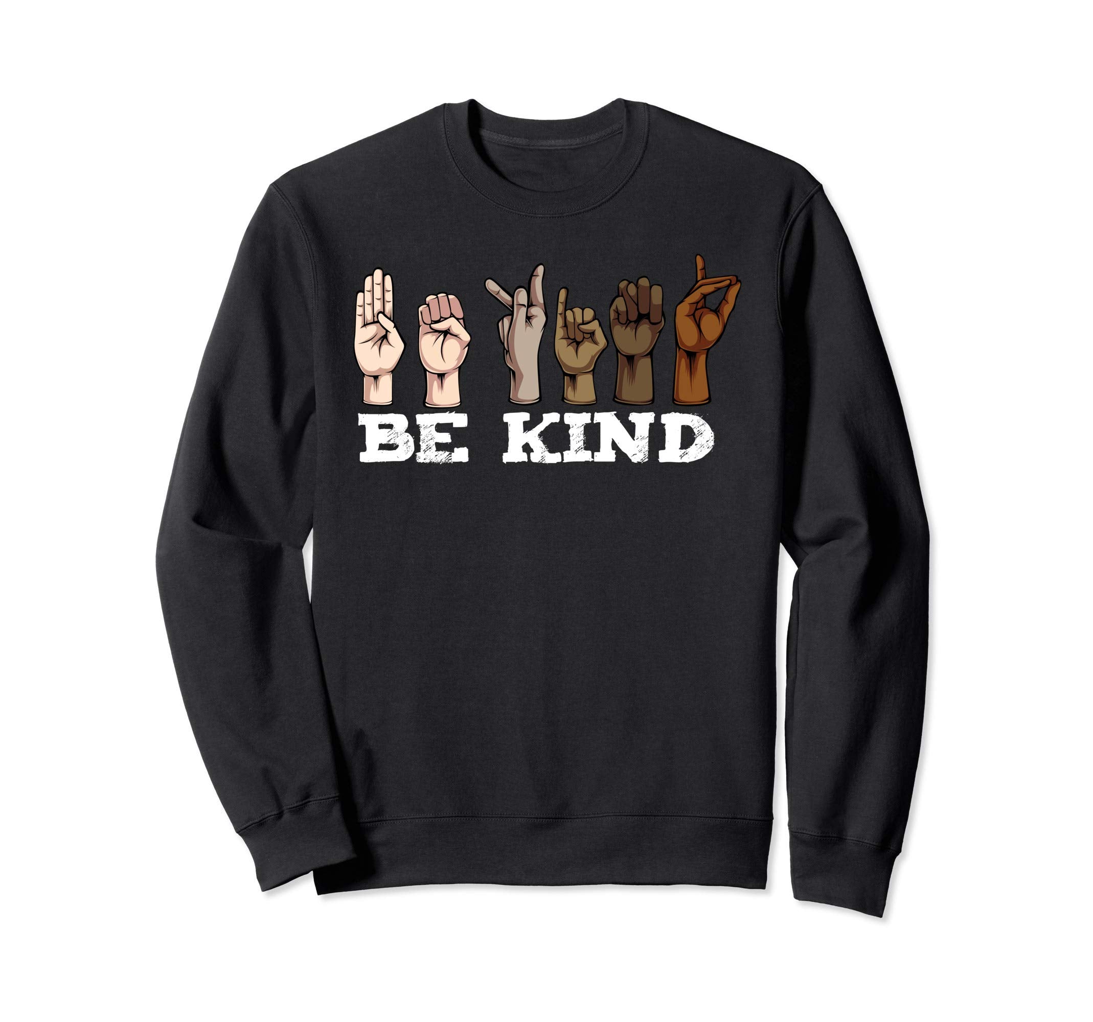 Be Kind Hand Sign Dashiki African Sweatshirt - Aesthetic Graphic Unisex