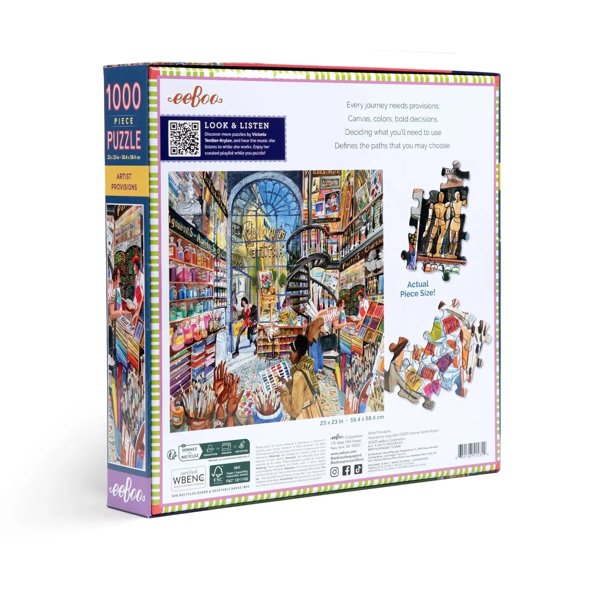 Artist Provisions 1000 Piece Jigsaw Puzzle eeBoo