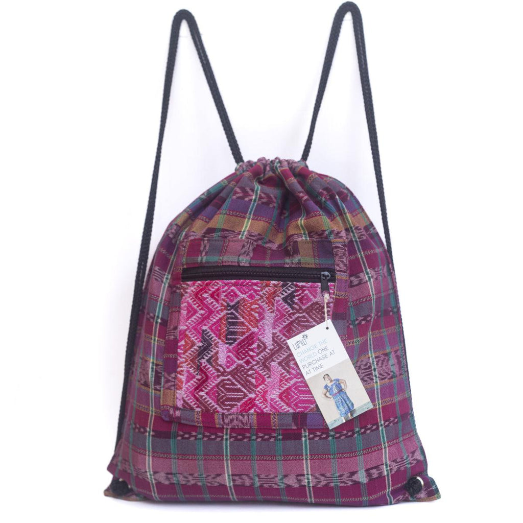 Salsa Upcycled Corte Backpack - Unique Guatemalan Handicraft