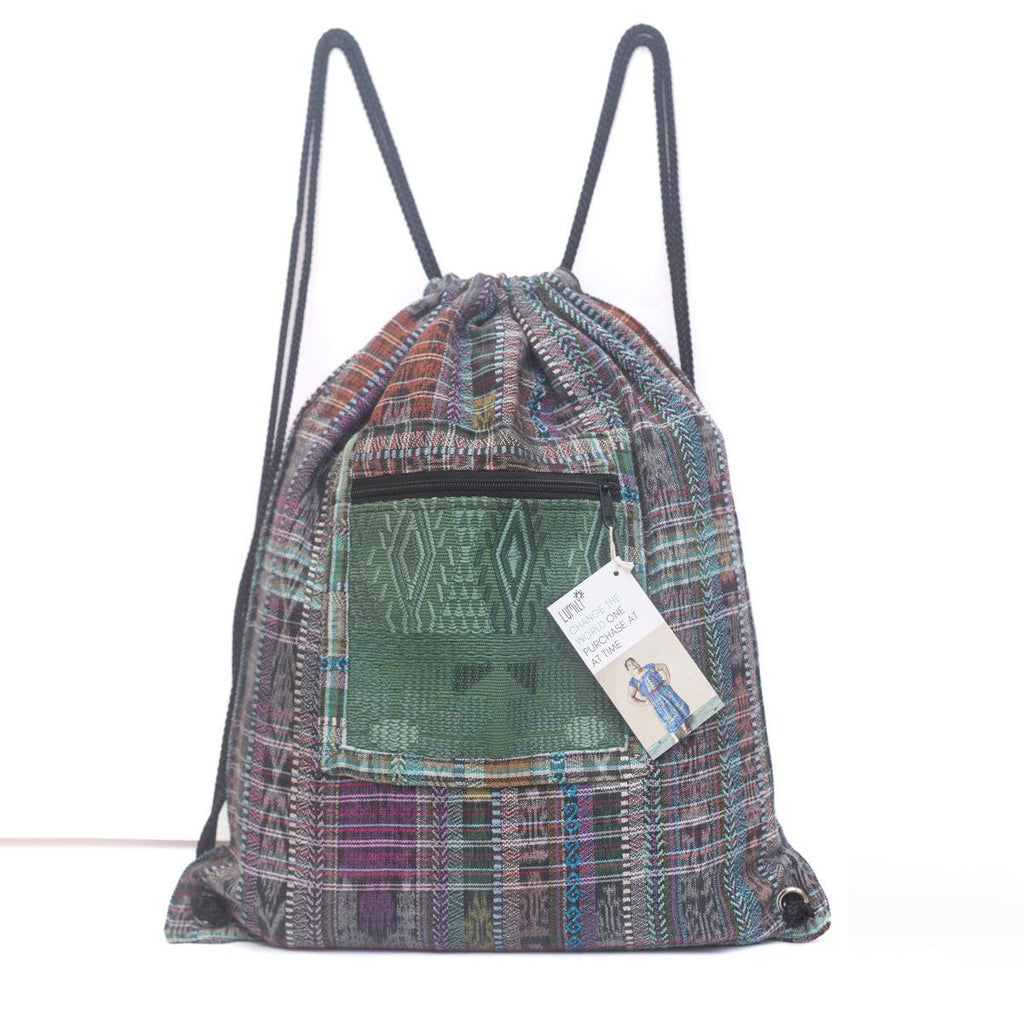 Salsa Upcycled Corte Backpack - Unique Guatemalan Handicraft