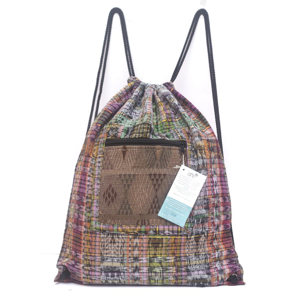 Salsa Upcycled Corte Backpack - Unique Guatemalan Handicraft