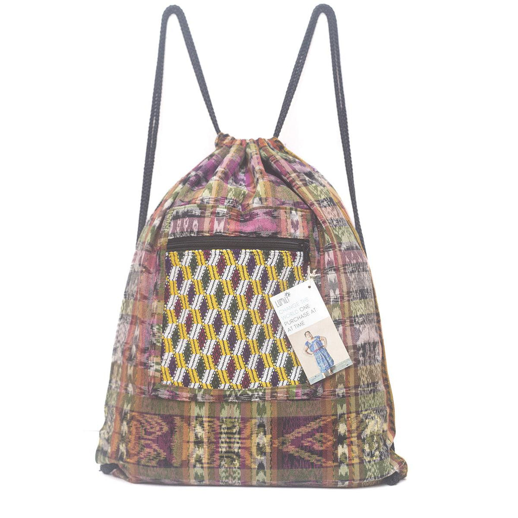 Salsa Upcycled Corte Backpack - Unique Guatemalan Handicraft