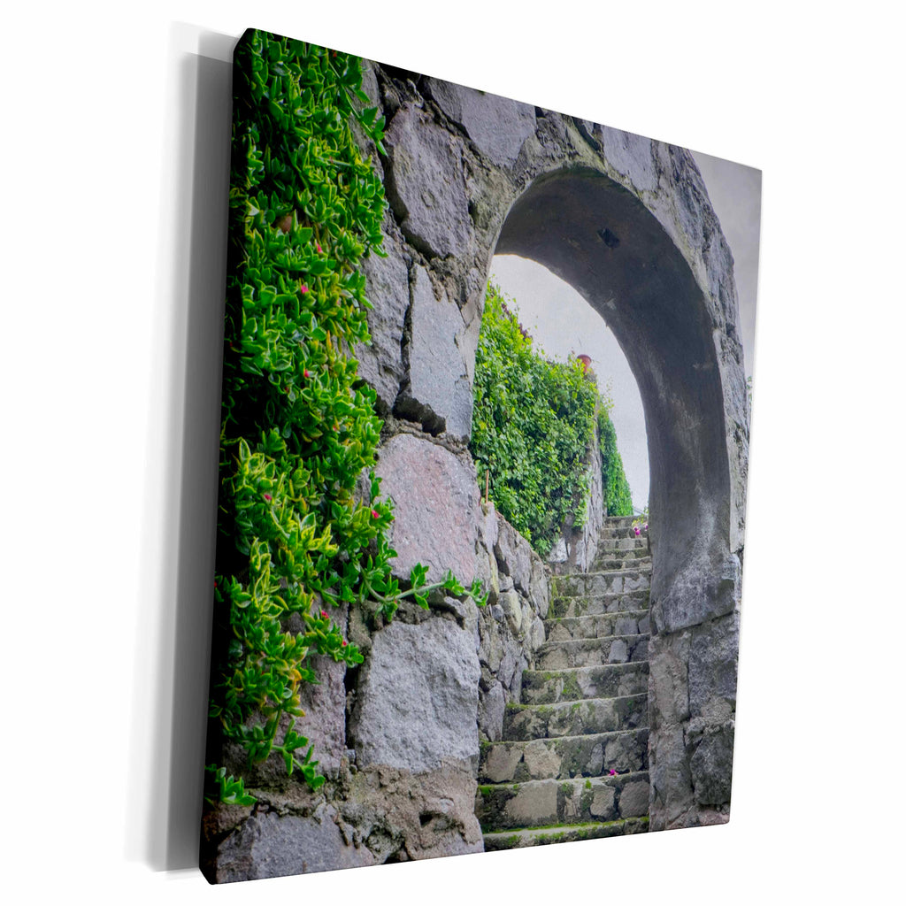 3dRose These old stone steps connect courtyards at a home in... - Museum Grade Canvas Wrap (cw-380540)