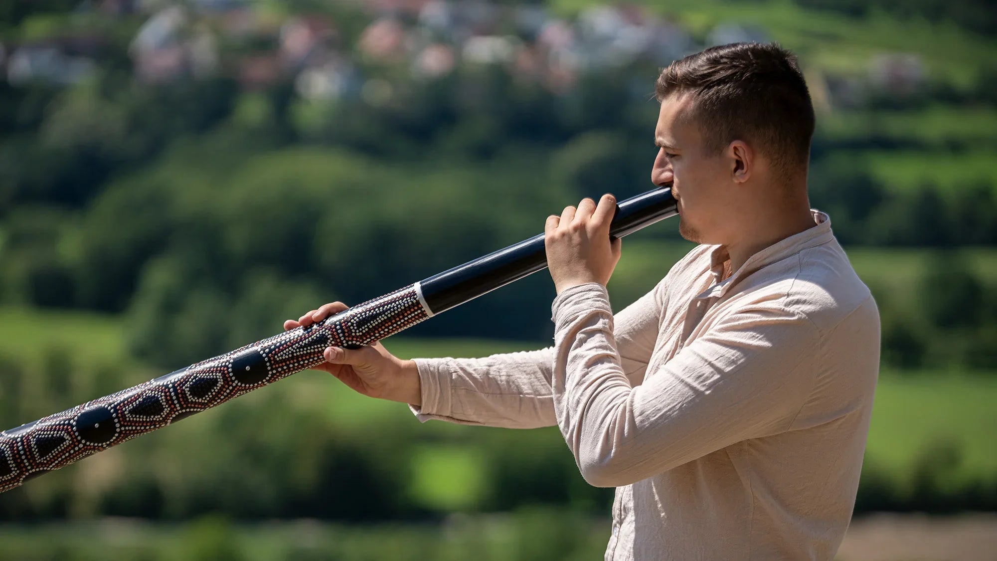 61.2" Sliced Pro Didgeridoo, Tuning E, Black