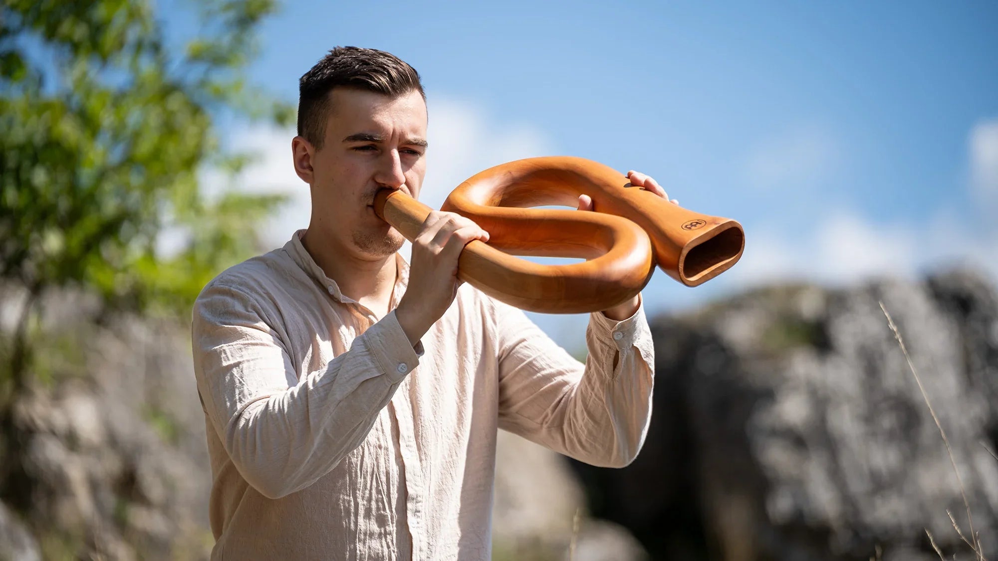 S-Shaped Pro Didgeridoo, Tuning C, Natural