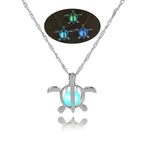 Glow in The Dark Locket necklace For Women Gun skull Heart mermaid Cross tortoise Glowing beads cage pendant Fashion Jewelry