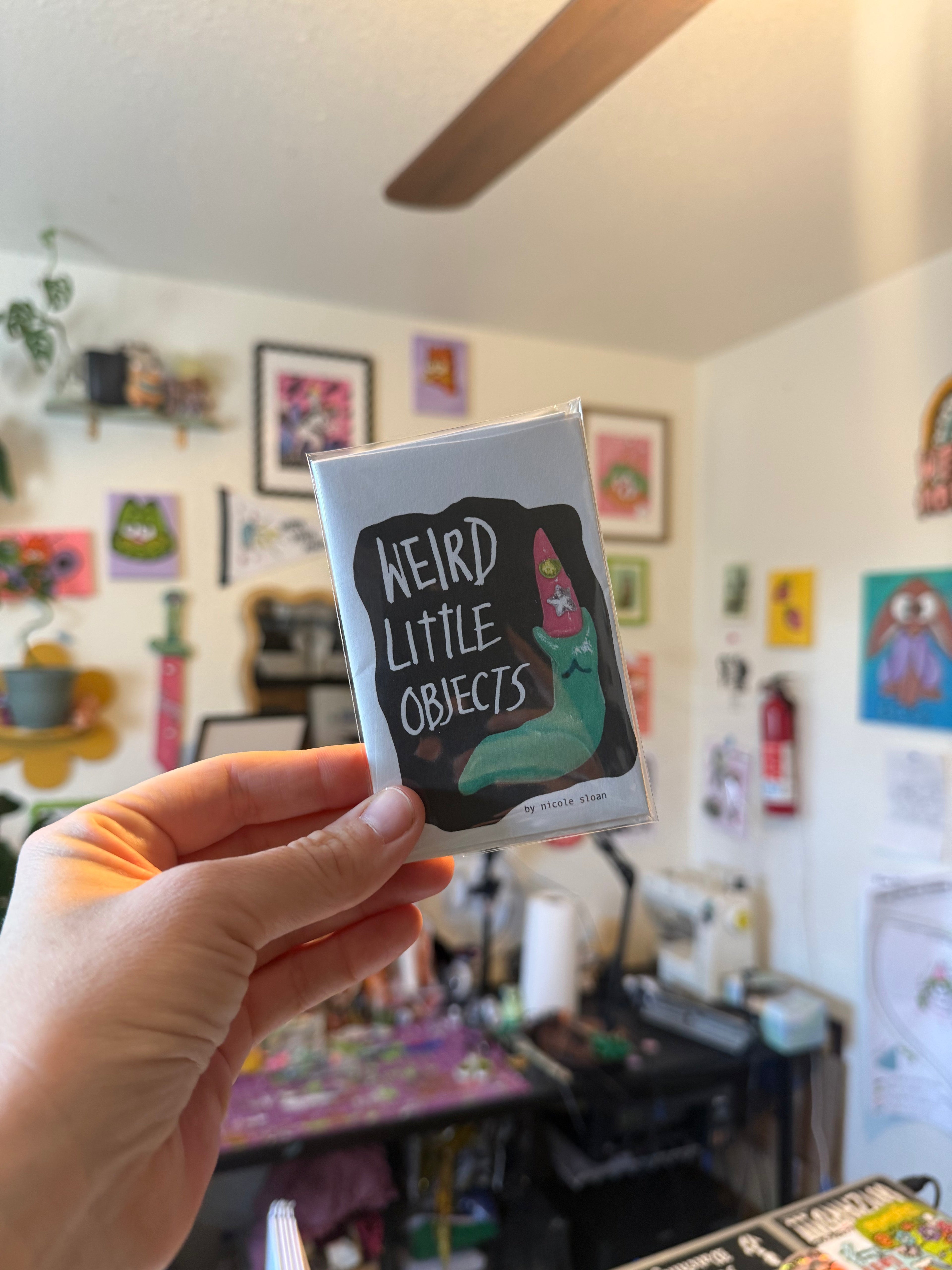 Weird Little Objects by Nicole mini zine, 3x2 inches