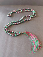 Stone Bead Mala Necklace