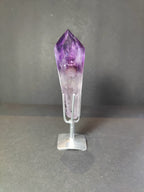 Amethyst Polished Scepter Wand on Metal Stand