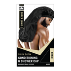 Mr. Durag Shower & Conditioning Cap Braid, 1 Count, Black