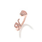 Hip-hop zircon-encrusted 26 English letters ring