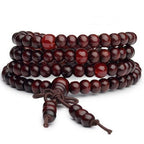 Mala Wood Bead Necklaces