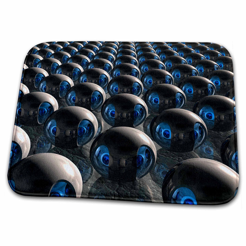 Dish Drying Mat - Alien Invasion At Dawn an army of extraterrestrial aliens in formation to invade Earth Designs Science Fiction