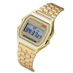F91W Non-Waterproof Steel Band Watch For Women, Men, Business Clock, Multi-Functional LED Digital Sports Watch, Electronic Clock