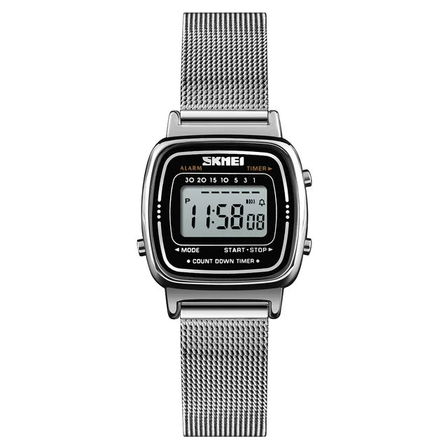 SKMEI 1901 Luxury Small Dial Digital Women Watch Ladies Calendar Waterproof Lady Sports Wristwatches Girl Clock 1252 Reloj Mujer
