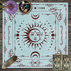 1pc Tarot tablecloth with your power, snake shaped floral and plant print astrology tablecloth, altar decoration tablecloth