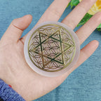 Selenite Spiritual Gold Symbol Plates