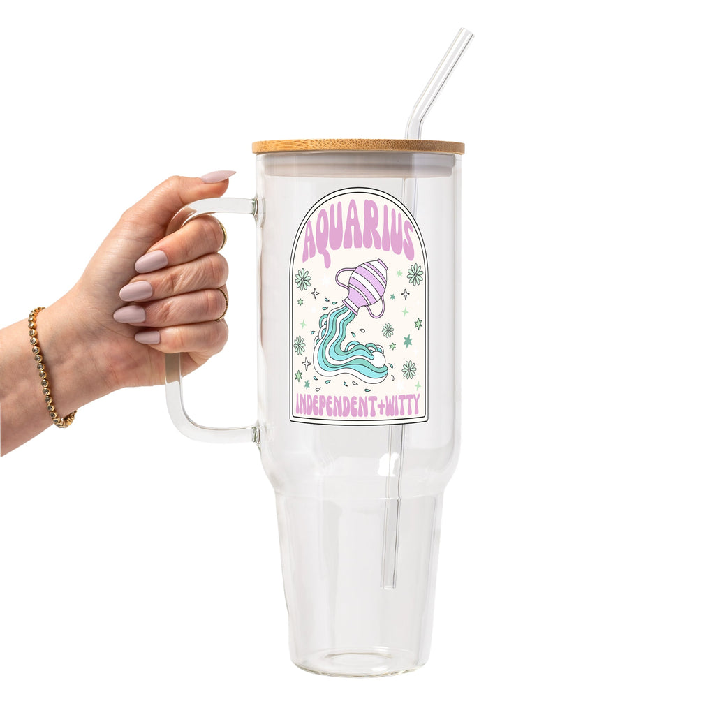 Zodiac Astrology Horoscope Glass Cup