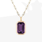 Molly Zircon Pendant Necklace in Crystal Clear