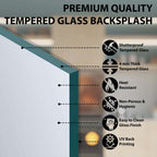 Divine Harmony – Tempered Glass Backsplash for Kitchen Stove | Holy Family Sunset Scene