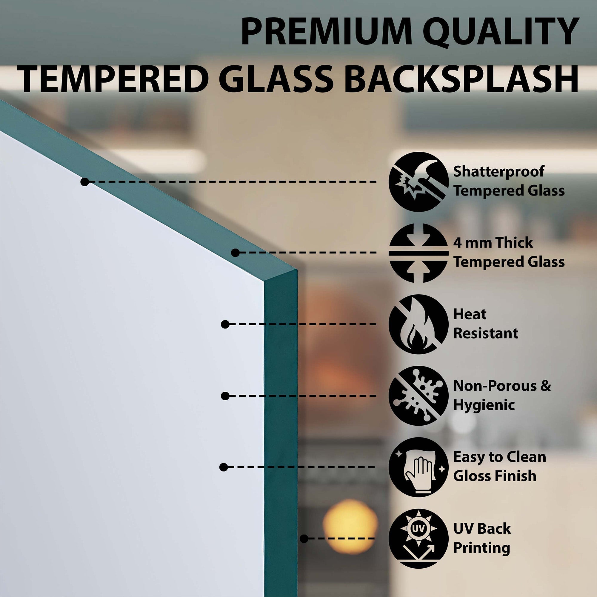 Divine Harmony – Tempered Glass Backsplash for Kitchen Stove | Holy Family Sunset Scene