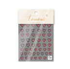 Bubble Cute Black Red Hearts Nail Stickers Nail Art Decorations Nail Decals Design Self-Adhesive 3D Wave Design Decoration for Women Girls Adhesive Striping Tape Nail Art Stickers