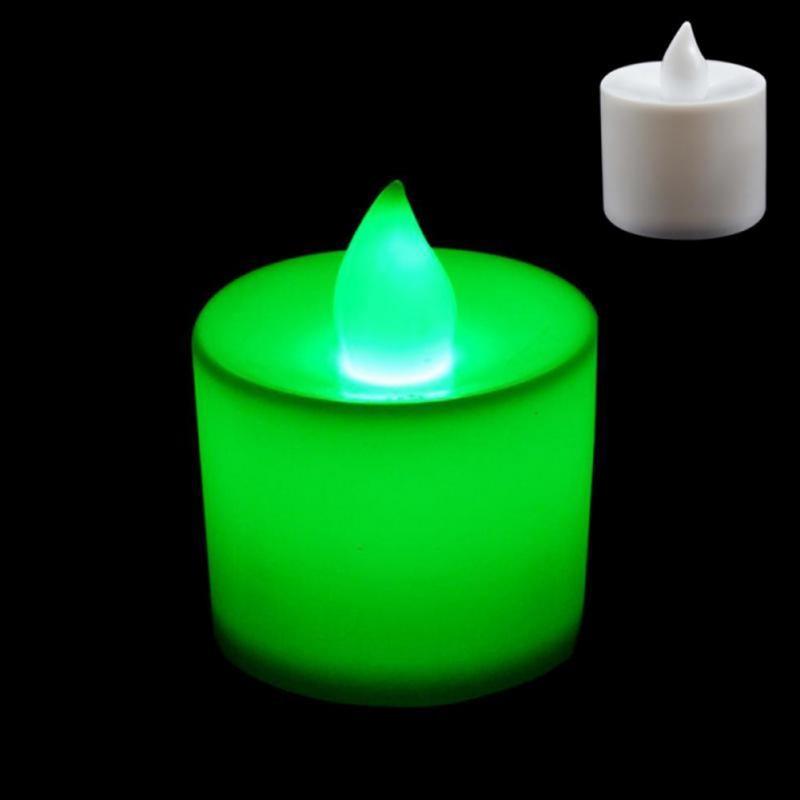 Candles With Battery Multicolor Candle Realistic And Bright Flickering Bulb Battery Operated Flameless LED Tea Light For Seasonal & Festival Celebration Lamp Decorative Aromatic Candles Reusable Night Lamp Wedding Birthday Party Decor Candle