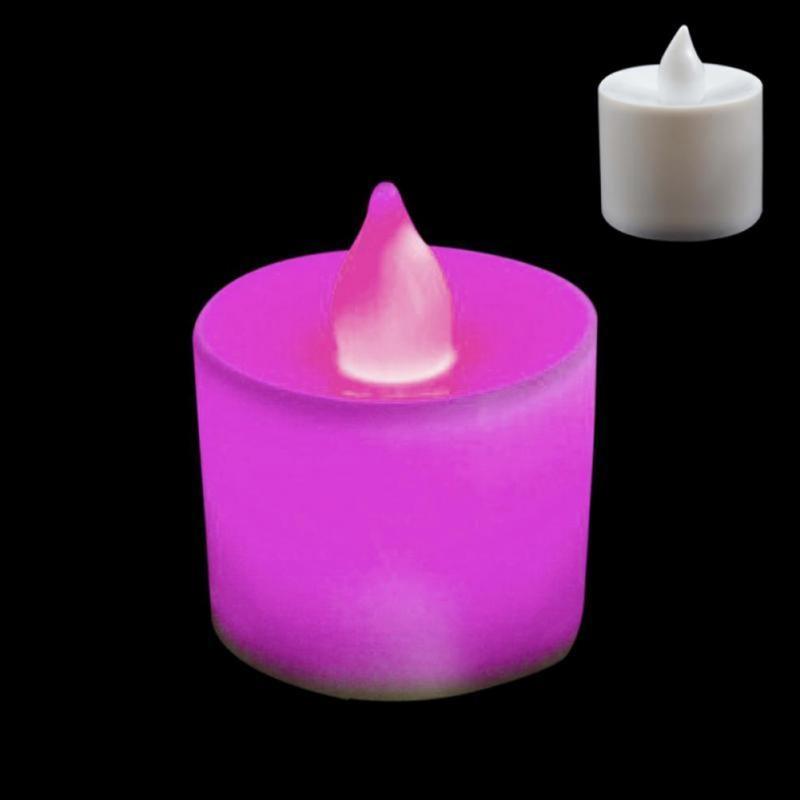 Candles With Battery Multicolor Candle Realistic And Bright Flickering Bulb Battery Operated Flameless LED Tea Light For Seasonal & Festival Celebration Lamp Decorative Aromatic Candles Reusable Night Lamp Wedding Birthday Party Decor Candle