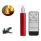 Christmas Tree Clip LED Candle Waterproof LED Flameless Taper Ivory Floating Candles with Remote Timer and Dimmable, Ideal for Home Indoor Outdoor Christmas Trees Lamp Simulation Flame Light Warm Candle Family Party Birthday Party Decorated With Candles