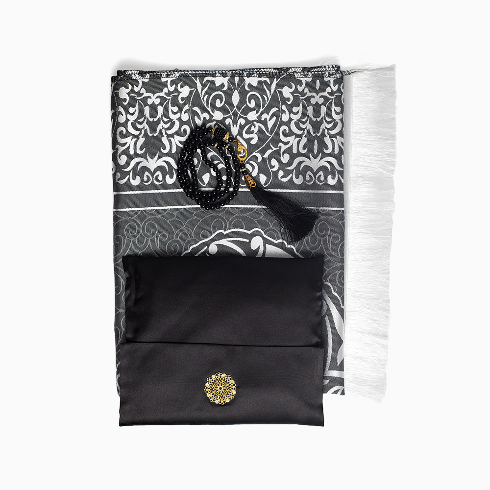 Ebadat Gift Prayer Mat with Matching Prayer Beads