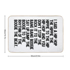 Rappers Delight - Sugar Hill Gang Lyric Art Music - Hip Hop Music Poster - Classic Rap Song - I Said A Hip Hop Bath Mat