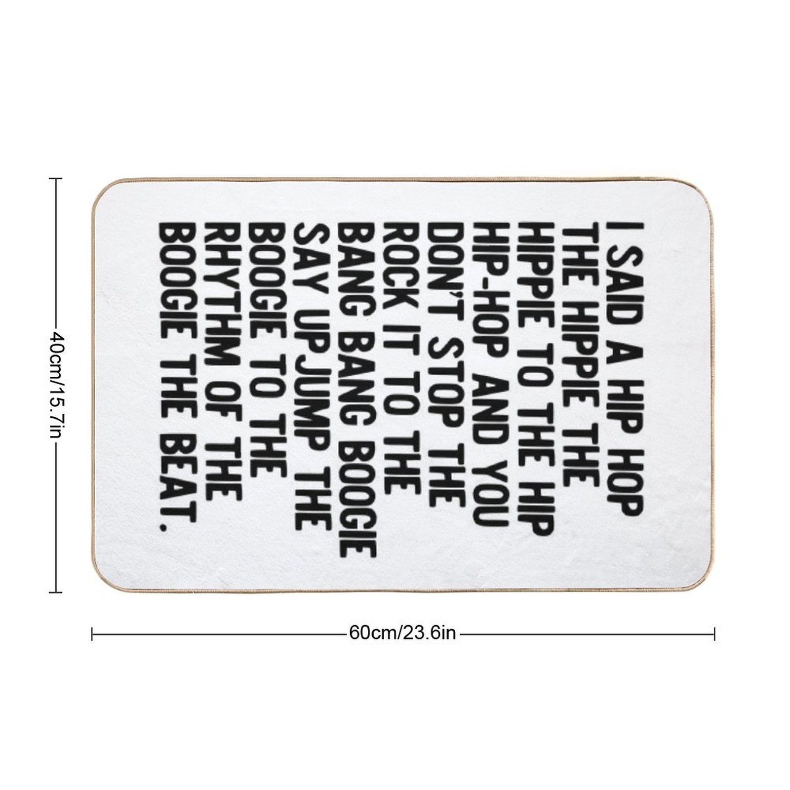 Rappers Delight - Sugar Hill Gang Lyric Art Music - Hip Hop Music Poster - Classic Rap Song - I Said A Hip Hop Bath Mat
