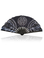 FOREVER EVOLVING SCARAB ✦ BLACK/WHITE Bamboo Fan